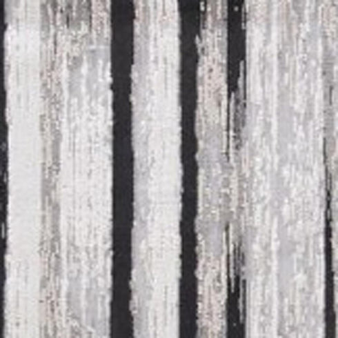 4' X 6' Black Silver and Gray Abstract Power Loom Area Rug
